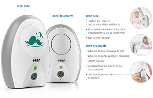 Reer Néo Digital Babyphone 100% Anti - Interférence à Faible Rayonnement Portée 250 m 1 Unité 50040 Reer Néo Digital Babyphone 100% Anti - Interférence à Faible Rayonnement Portée 250 m 1 Unité 50040