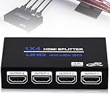 【Large compatibilité et installation facile】 Le splitter HDMI Asfrode 1x4 est compatible avec les appareils tels que PS3, PS4, lecteur Blu-Ray DVD et projecteurs ou télévisions dotés d'une interface HDMI standard. L’installation plug-and-play permet une mise en service rapide sans pilote supplémentaire – branchez simplement votre appareil et diffusez un signal 4K éclatant sur jusqu’à quatre moniteurs, pour une flexibilité maximale dans votre environnement multimédia.