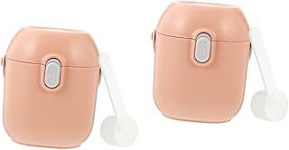 ibasenice 2 Pçs Recipientes De Leite Rosa Suporte De Lanche De Bebê Recipiente De Lanche Suporte De Bebê Lanches Recipiente De Fórmula De Bebê Caso De Leite Portátil Caixa De Leite Perolado