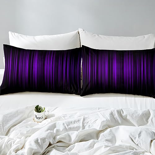 Parure de lit violette et noire pour look moderne de chambre d'ado