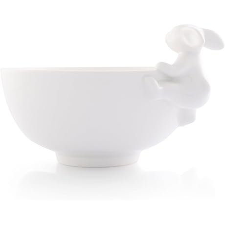 Arthur Court White Stoneware Climbing Bunny Small Bowl: The Ideal Easter Treat Container