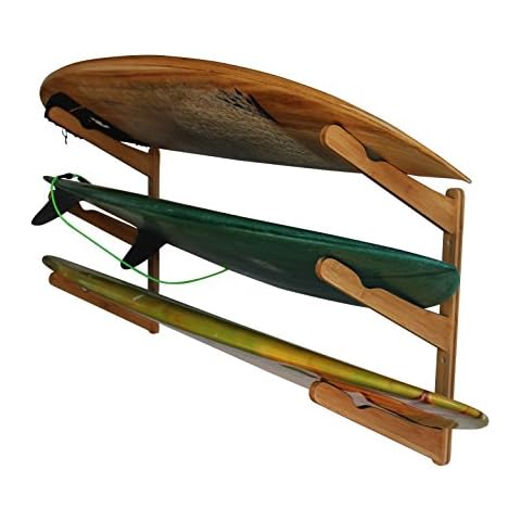 COR Surf Surfboard Rack, Wooden Multi Wall Rack Display for Wake, Surf, Skate and Snowboard Storage made from Sustainable Wood Cover
