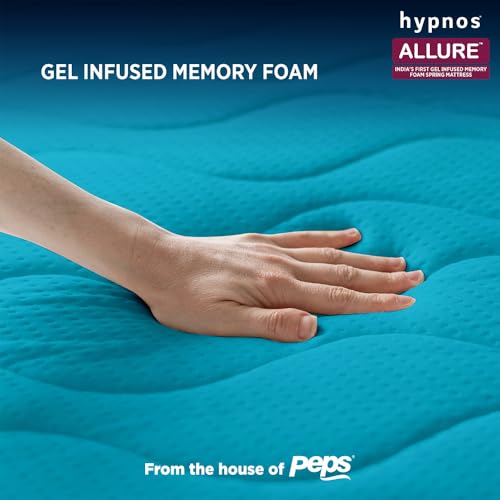 Image of Hypnos Allure Luxury 8 Inch Medium Firm Single Size Pocketed Spring Mattress Blue Orange (80X42X08)