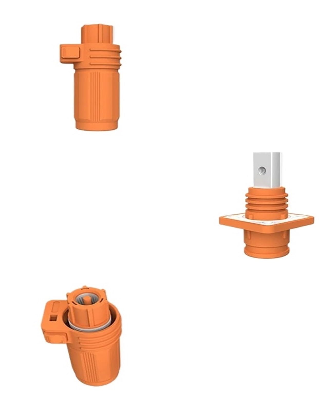 Przemysłowy terminal magazynowania energii 300A, szafka ogniw fotowoltaicznych 200A 250A, terminal szybkiego okablowania, bezpośredni zacisk wysokiego napięcia(Socket-B,200A-50mm2, czarny)