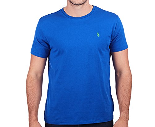 Image of Polo Ralph Lauren Mens Crew Neck T-shirt (Large, Pac Royal Blue)