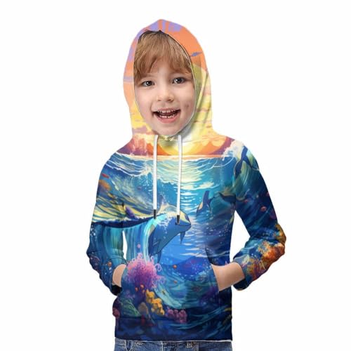 Sweat à capuche Océan 3D le cadeau idéal pour ado de 11 à 13 ans