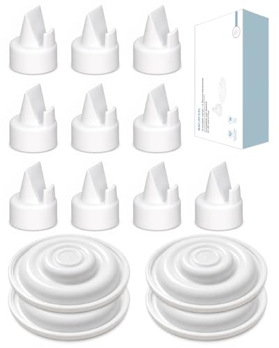 Image of BACAYZZL Pump Parts Compatible with Spectra S1 S2 9 Plus Synergy Gold, Not Original Spectra Replacement Pump Parts, Include 10 Duckbill Valves & 4 Silicone Membranes