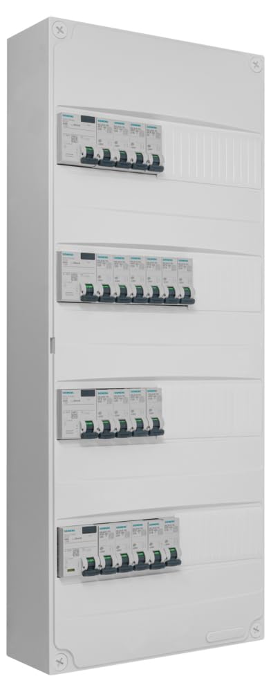 SIEMENS - Tableau 4 Rangées Pré-Équipé 1 Inter. Diff. 40A + 3 Inter. Diff.