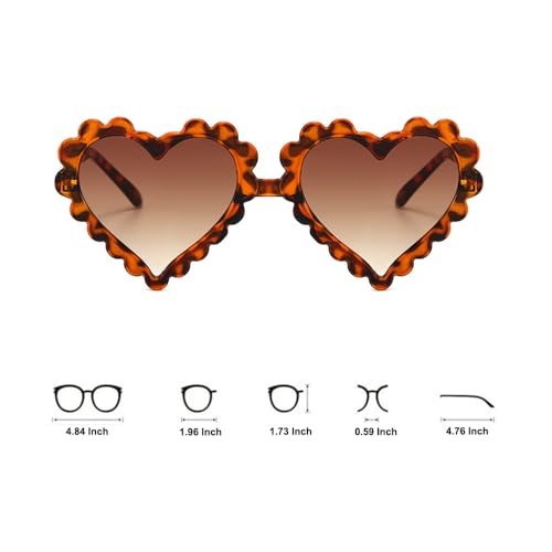 Ozpykae Girl Heart Sunglasses,Fashion Cute Glasses Uv Protection Outdoor Girl Heart Shaped Sunglasses For Toddler Party Beach thumb #1