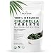 Earth Circle Organics, premium Chlorella tablets, USDA Organic, Kosher, highest potency, pure Chlorella raw superfood, cracked cell wall, high in protein, no additives or fillers - 400 Tablets