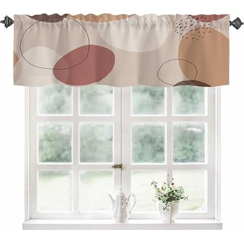 Identiy Boho Abstract Geometric Curtain Valance Cover