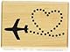 Artemio Holz Stempel - Flug + Herz, Beige