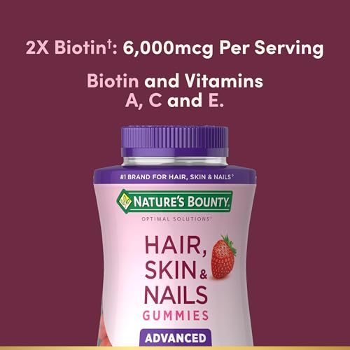 Nature's Bounty Optimal Solutions Advanced Hair, Skin, Nails, 2X Biotin - image 4