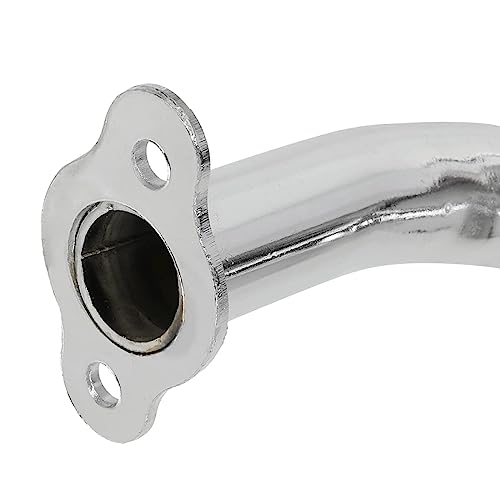 Image of FVRITO Performance Chrome Exhaust Muffler Expansion Chamber Pipe Silencer Gasket for 2 Stroke 50cc 66cc 80cc 100cc Engine Gas Motorized Bicycle Motor Bike Silver