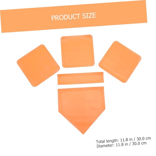Plaque de baseball orange robuste évite les glissades set de base portable