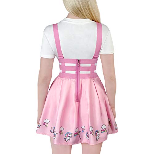 Littleforbig Pleated Overall Skirt Romper - Unicorn Jumper Skirt4