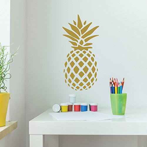 Customvinyldecor Pineapple Vinyl Wall Sticker | Hawaiian Home Decor Sticker For Bedroom, Office, Or Playroom | Small, Large Sizes | Black, Brown, Green #TOP7