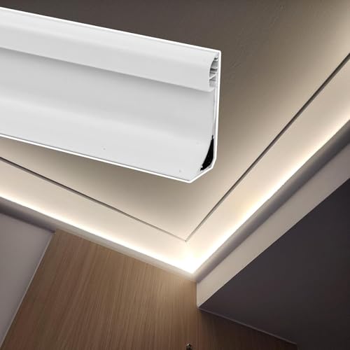 Moldura de aluminio para eliminar reflejos molestos con luz LED en el salón 2