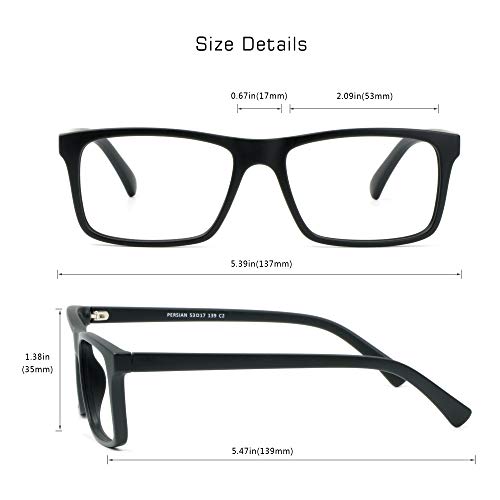 Image of VisionGlobal Blue Light Blocking Glasses for Women Men, Computer Reading, TV Glasses, Stylish Oval /Square Frame