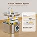 Cat Water Fountain Stainless Steel: Pet Fountains for Cats/Dog Indoor Automatic Waterer Bowls for Drinking Small Animal Water Dispenser Metal Pets Watering Faucet Bottle Auto Kitty Watering Supplies