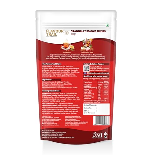 Image of True to Taste Grandma's Kadha Blend by The Flavour Trail - Grandma's Traditional Ayurvedic Herbal Drink for Immunity & Wellness