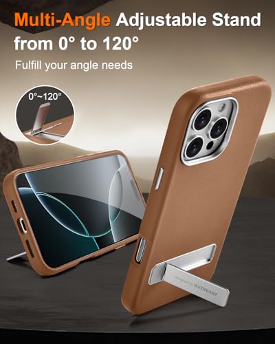 Coque iPhone 16 Pro Max抗震保护，解决手酸看剧痛点，自带磁吸金属支架 - 2