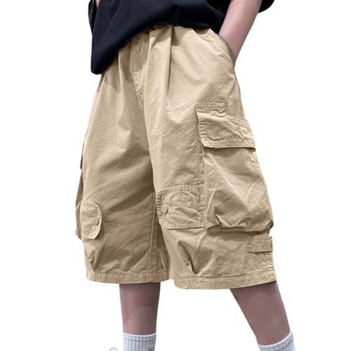 Boys Summer Casual Pants Stylish Comfort Elastic Waist Outdoor Trousers Lightweight Breathable Shorts for