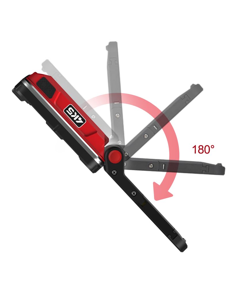 Tools WL 1000 - Lámpara de Trabajo, Linterna Taller LED Recargable (30-100 lm, Foco + Luz de Inundación, Cinco Niveles de Luz, Recargable mediante USB-C)