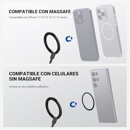 Soporte para coche magnético NEEWER de doble cara compatible con iPhone y Samsung 3