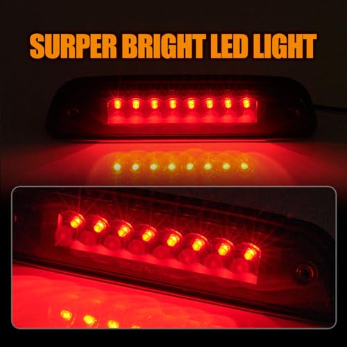 Image of Third 3rd Brake Light LED for 1995-2015 Toyota Tacoma, High Mount Rear Brake Lights Assembly for 95-15 Tacoma, Waterproof Center Cab Lamp Stop Light