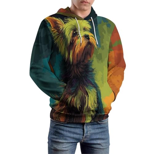 Pull décontracté crewneck Yorkshire à manches longues et style art abstrait - 5