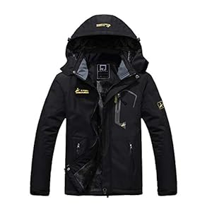 Men’s Waterproof Fleece Jacket Windproof Outdoor Multi-Pockets Winter Coats