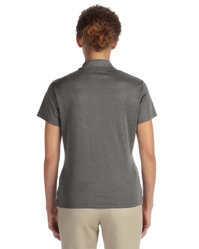 Devon & Jones Ladies Pima-Tech Jet Pique Polo Shirt, Dk Grey Heather, 2Xl #TOP3