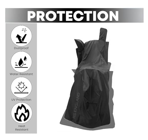 Image of All Season Protection Bike Cover for Activa 6G 5G 4G 3G 125 H-Smart Activa 125 110 New BS6 Scooty Bike Cover with Water-Resistant and Dust Proof Premium 190T Fabric Entire Black