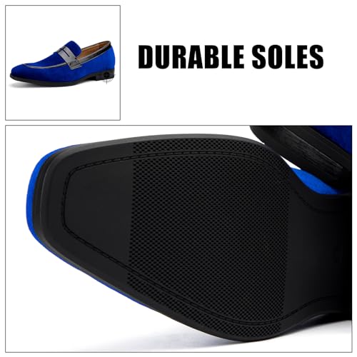 Image of JITAI Mens Velvet Loafers Dress Shoes Loafers for Men Tuxedo Suit Shoes