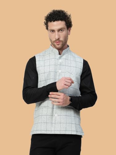 Image of Vastraa Fusion Men's Pure Wool Export-Quality Indian Traditional Nehru Jacket /Woolen Jacket For Men