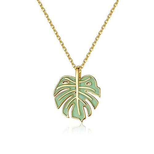 Collier tortue en argent S925 et bambou d'été pour femme