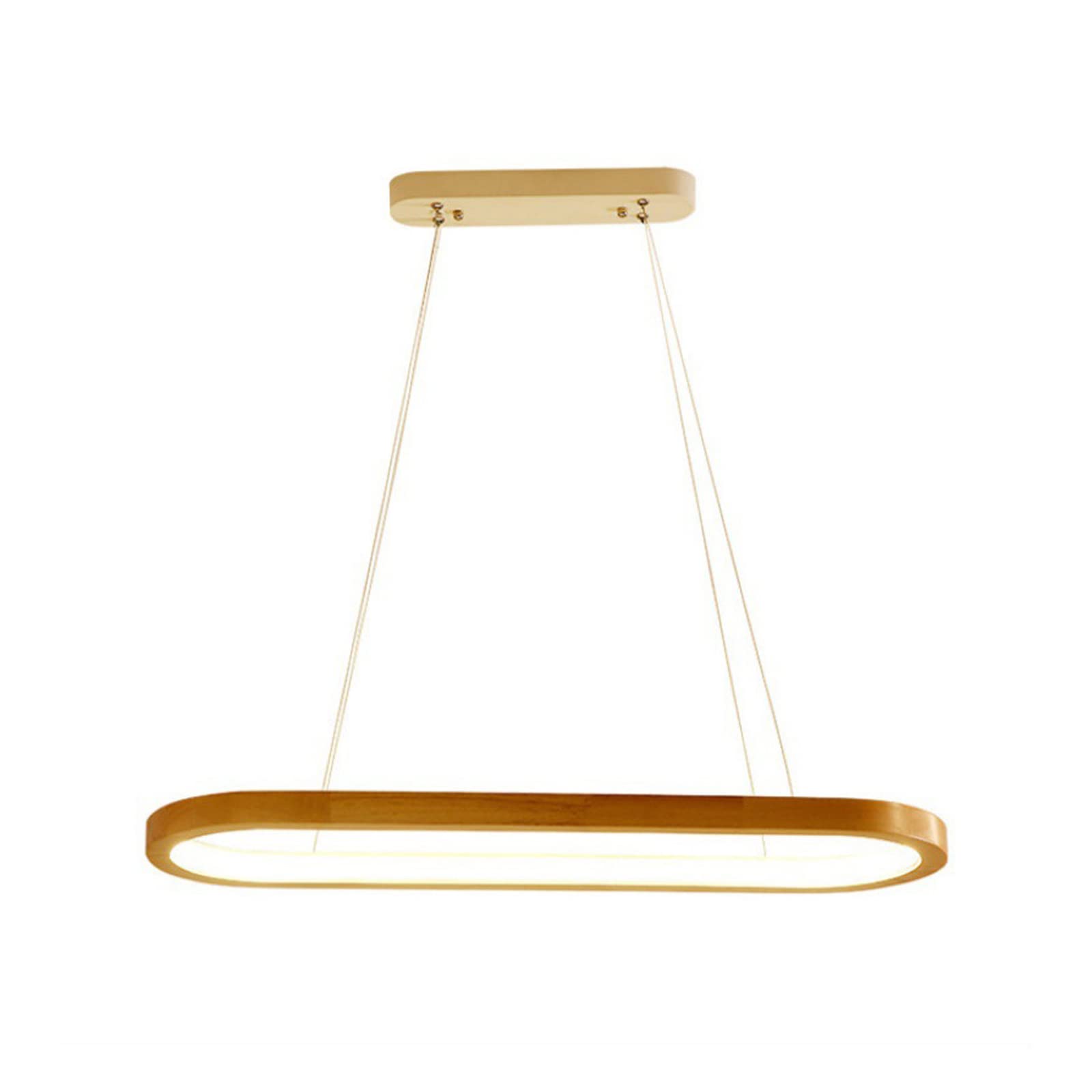 Plafonnier simple en bois massif pour éclairer chaleureusement un salon