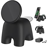 2025 Magnetic Wireless Charging Station, 15W Ultra-Fast Charger Stand for iPhone 17 16 15 14 13 12 Pro Max, 5W for Apple Watch&Airpods, 2-in-1 Foldable Charger for Home/Office/Travel(With 30W Adapter)