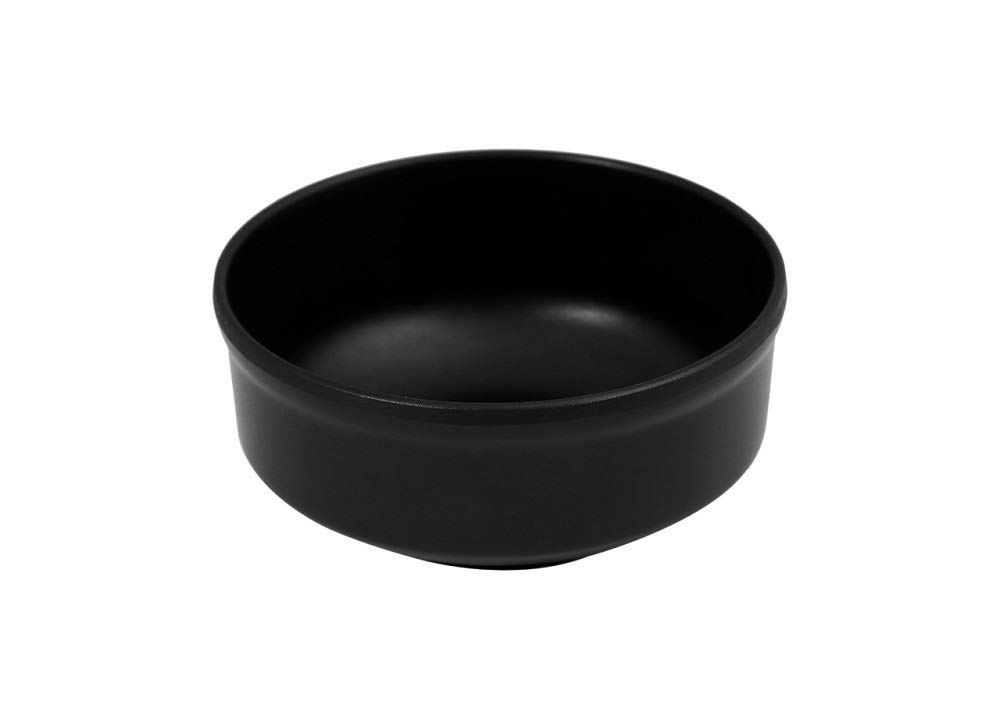 Super Dine Melamine Matt Finish Solid Soup Bowls with Spoon , Black - Set of 3 1