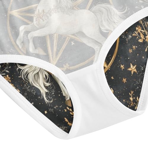 ZZKKO White House Golde Star Girls Underwear Toddler Panties for Girls Comfort Brief Size 2T-8Y4