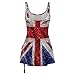 Dresses for Women British Flag Sexy Split Strap Dress M
