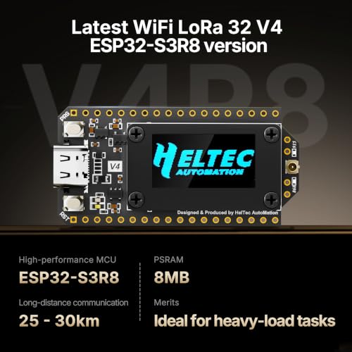 ESP32 LoRa 32 V4 chip SX1262 para telemetria de hogar inteligente y automatizacion sin pantalla 2