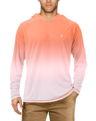 Image of Roadbox Mens Fishing Sun Hoodie, Long Sleeve UPF 50+ UV Protection Shirts