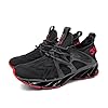 Fushiton Mens Fashion Trainers Running Shoes for Men Tennis Shoe Walking Blade Sneakers Breathable Athletic Sport Black B #1