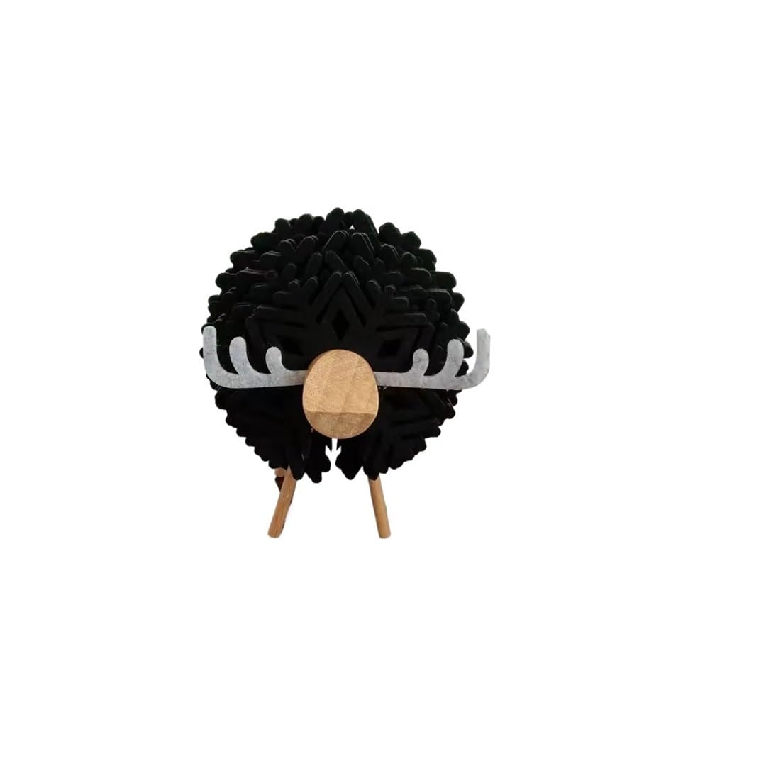Posavasos con forma de taza aislados redondos de fieltro para decoración de mesa de oficina en casa, manualidades, regalo (color negro)