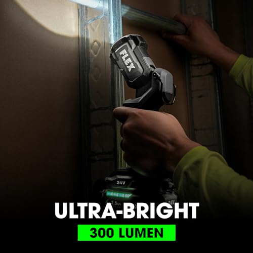 FLEX 24V Brushless Cordless 6-Tool Combo Kit: Hammer Drill, Hex Impact Driver, Circular Saw, Multi-Tool, Reciprocating Saw, Work Light with 2.5Ah, 5.0Ah Lithium Batteries and 160W Charger - FXM601-2B - Image 7