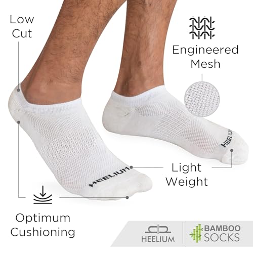 Image of HEELIUM Bamboo Ankle Socks for Men & Women | Ultra-Soft, Odour-Free, Thin & Breathable | 3X Softer than Cotton | Sizes - M (UK 4-8) & L (UK 9-13)
