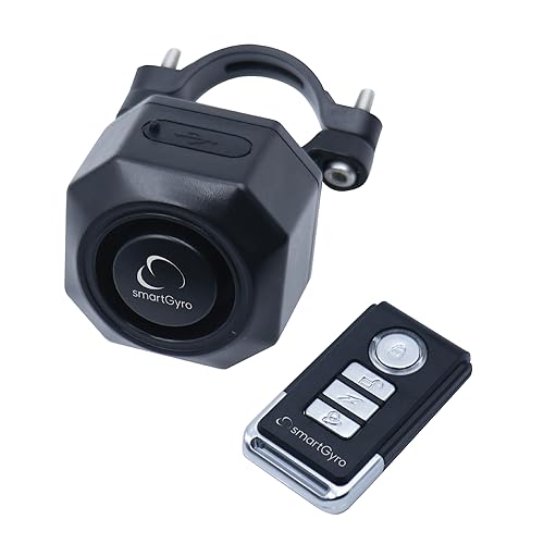 smartGyro Alarma Antirrobo - Avisador Acústico Universal para Patinetes Eléctricos y Bicicletas, Potencia 110DB, Batería de Litio, Impermeable, Fácil Instalación, con Mando a Distancia