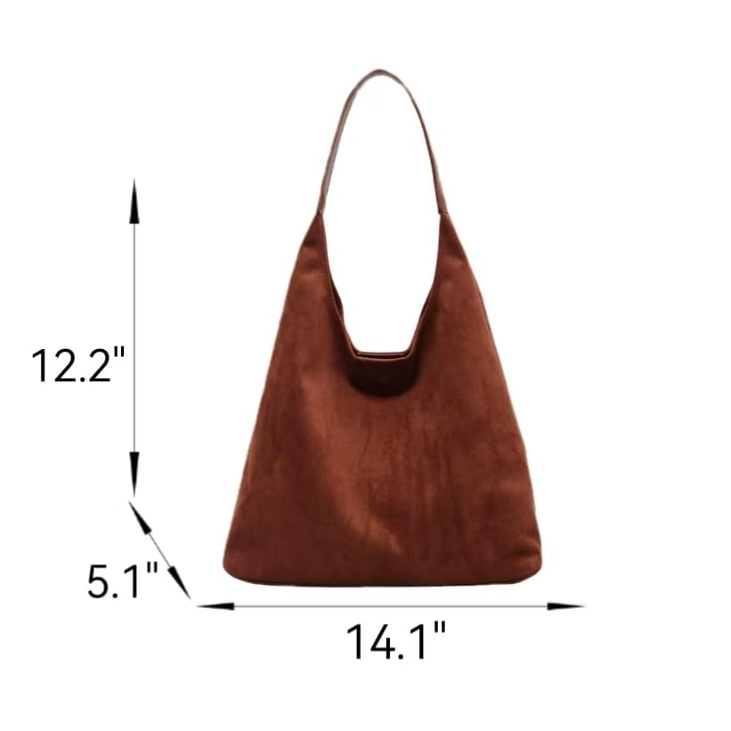 Bolso Hobo de ante para mujer estilo retro miniatura 6